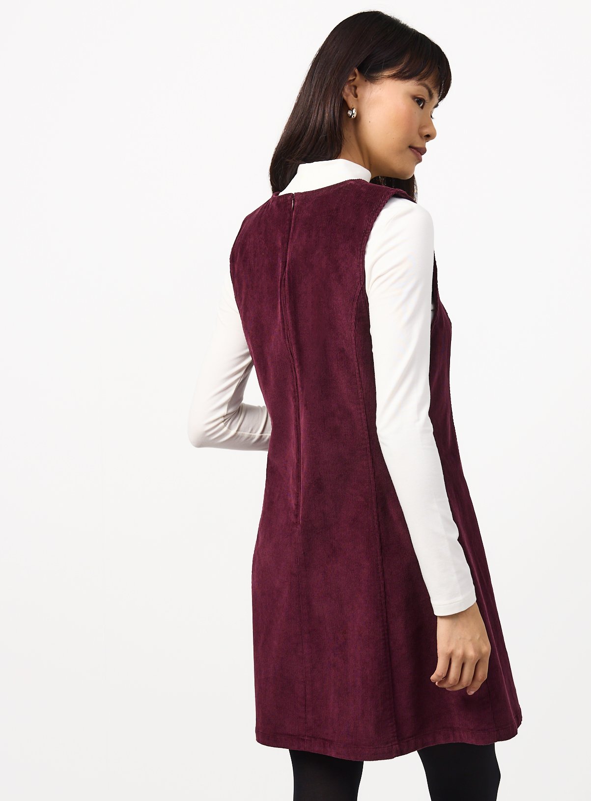 Red Corduroy Sleeveless Mini Dress  18 - Image 4 thumbnail
